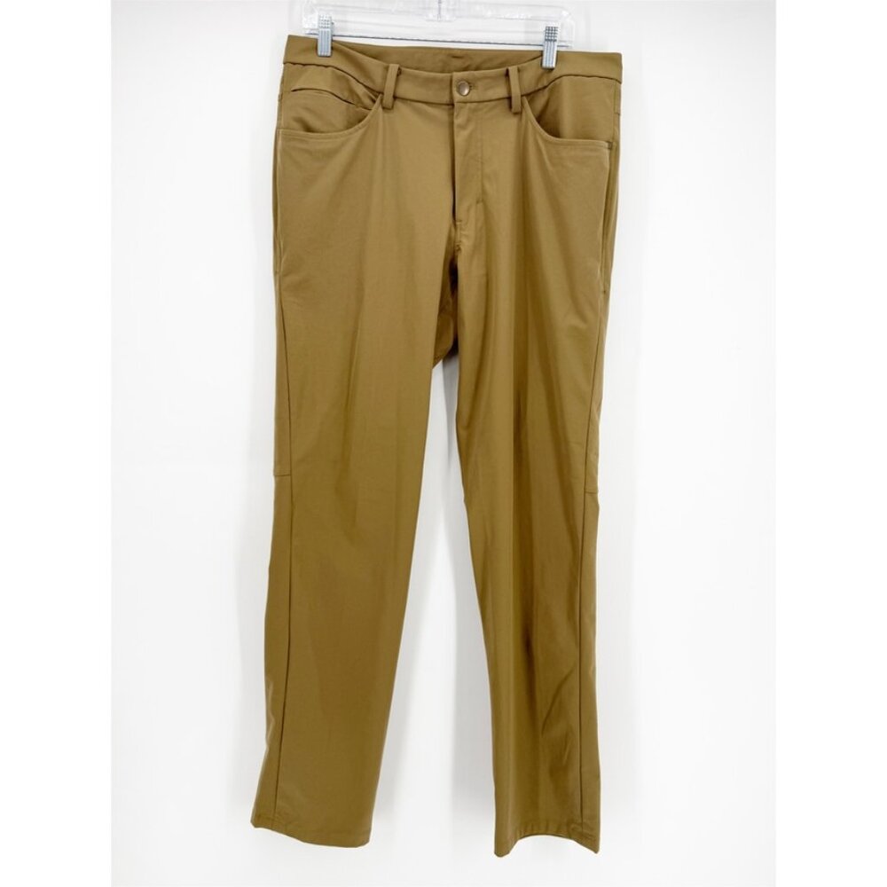 SOLD Lululemon Men's ABC Classic-Fit 5 Pocket Pant 34L Utilitech in Artifact - Picture 2 of 6